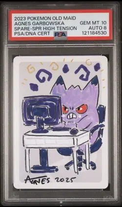 PSA 10 GEM MINT AUTO 8 Spare Card Agnes Garbowska Signature Gengar Pokemon 2023 - Image 1