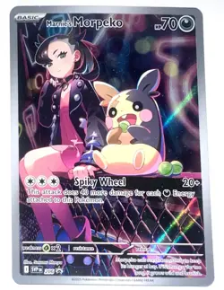 Pokemon Marnie's Morpeko 206 Black Star Promo Card Near Mint Condition TCG Cute - Image 1