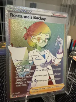 Pokemon Cards Roseanne’s Backup 180/172 Full Art Rainbow Brilliant Stars - (NM) - Image 1