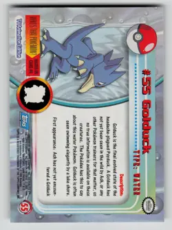 Golduck #55 Topps Trading Cards Series 1 Pokemon LP - Image 2