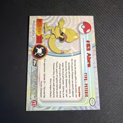 Abra Pokemon Card Topps #63 TV Animation Edition Series Black Logo - Image 2