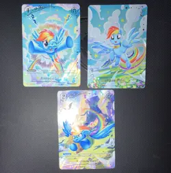 Kayou MLP Foil Holo Character 3 card Lot with 3 bonus cards rainbow dash rarity - Image 1