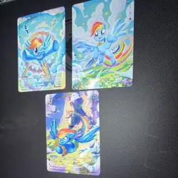 Kayou MLP Foil Holo Character 3 card Lot with 3 bonus cards rainbow dash rarity - Image 2
