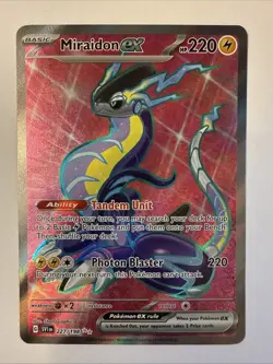 Miraidon EX 227/198 Ultra Rare 2023 Pokemon Scarlet & Violet Full Art Card NM - Image 1