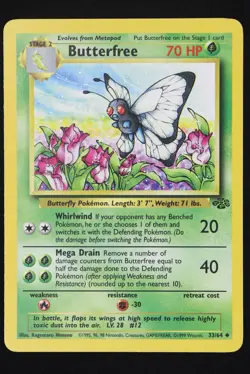 Butterfree - 33 - Jungle - Pokemon Card - Lightly Played - Image 1