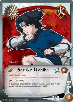 Sasuke Uchiha - PR-002 - Common - Unlimited Edition - Wavy Foil Promo Cards NM/L - Image 1