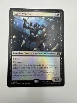Agent Venom - Foil - Marvel's Spider-Man - NM-Mint - MTG Venom IN Hand - Image 3