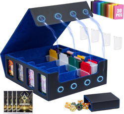 3200+ MTG Commander Deck Box with Window Dice Tray, Organizer with 4 Card Sleeve 744110217698 - Image 1