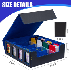 3200+ MTG Commander Deck Box with Window Dice Tray, Organizer with 4 Card Sleeve 744110217698 - Image 5