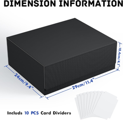 Card Storage Box for MTG PTCG, Commander Deck Box Holds 1800+ Cards, Card Storag 705353887369 - Image 3