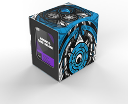 MTG Commander 100+ Card Custom Art Deck Box with Storage (White/Blue/Black) - Image 3