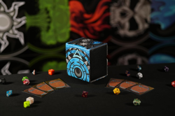 MTG Commander 100+ Card Custom Art Deck Box with Storage (White/Blue/Black) - Image 5