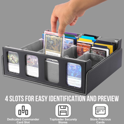 Card Storage Box, 3200+ MTG Deck Box with 12 Colorful Dividers & 4 Supporters,Wi - Image 3