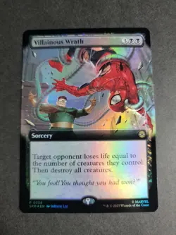 Villainous Wrath (Extended Art Foil) Rare MTG Spider-Man - Image 1