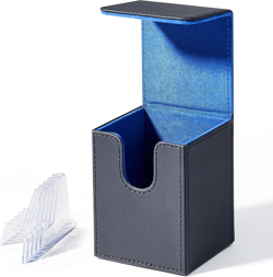 MTG Deck Box - PU Leather Magnetic Card Storage Box for TCG, CCG, Durable & Styl 7445049124189 - Image 1