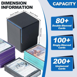 MTG Deck Box - PU Leather Magnetic Card Storage Box for TCG, CCG, Durable & Styl 7445049124189 - Image 2