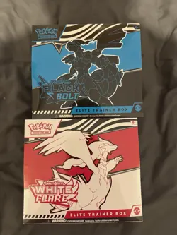 Pokemon Black Bolt White Flare Elite Trainer Boxes ETB Sealed - Image 1