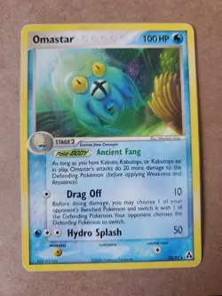 Pokemon TCG - Omastar 23/92 Non-Holo Rare - EX Legend Maker - MP - Image 1