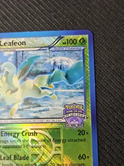 Leafeon STAFF State Championship Promo 2013 Crosshatch Pokemon TCG LP - Image 3