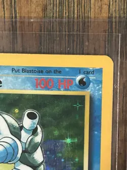 Pokemon 1999 Base Set Unlimited Blastoise Holo 2/102 No Stage Error Creased - Image 2