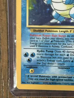 Pokemon 1999 Base Set Unlimited Blastoise Holo 2/102 No Stage Error Creased - Image 4