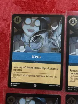 4x FOIL Disney Lorcana: Into The Inklands - Repair - 162/204 - FOIL x4 - Image 3