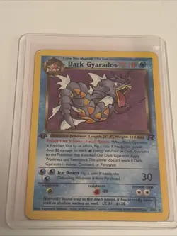 Team Rocket 1st Edition Dark Gyarados Holo 8/82 Pokemon TCG 70 HP Stage 1 LP - Image 1