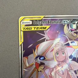 Pokemon Solgaleo & Lunala GX Ultra Rare Full Art Holo 216/236 Cosmic Eclipse TCG - Image 3