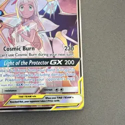 Pokemon Solgaleo & Lunala GX Ultra Rare Full Art Holo 216/236 Cosmic Eclipse TCG - Image 5