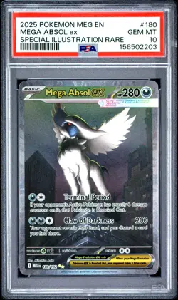 Mega Absol PSA 10 #180/132 Mega Evolution Special Illustration Rare Pokemon Card - Image 1