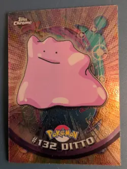 2000 Topps Chrome Pokemon TV Animation Series 2 Ditto #132 card. - Image 1