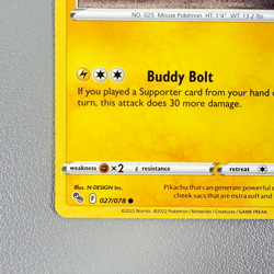 Pokemon TCG Card - Pikachu 27/78 Common | 2022 Pokemon Go | NM/Mint - Image 5