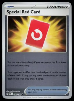 Special Red Card Uncommon Reverse Holo Chaos Rising ME04 082/086 Pokemon NM 2026 - Image 1