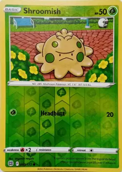 003/172 SHROOMISH REVERSE HOLO BRILLIANT STARS POKEMON CARD - Image 1