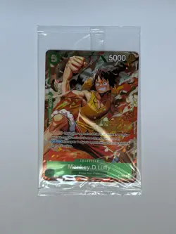Monkey.D.Luffy P-135 Winner Stamp OP16 Pre-Release Event Promo Card Sealed - Image 1