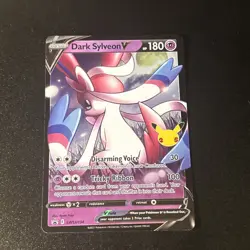 Dark Sylveon V SWSH134 Full Art Black Star Promo Pokemon Card NM - Image 1