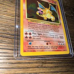 Pokemon TCG Base Set Charizard 004/102 Holo Rare 1999 Unlimited Vintage Card - Image 2
