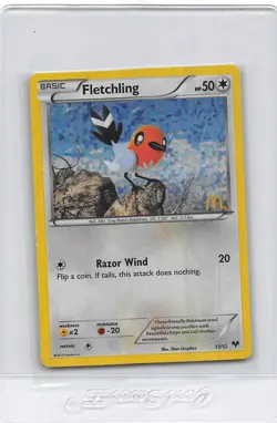 FLETCHLING 11/12 - STAMPED Holo - McDonald Promos - 2013 POKEMON CARD - LP - Image 1