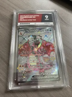 ACE 9 Pokemon Card TCG Charizard EX SVP Black Star Promo 074 Paldean Fates - Image 1