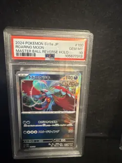 PSA 10 Roaring Moon 100/187 Master Ball -Japanese Pokemon Card Terastal Festival - Image 1