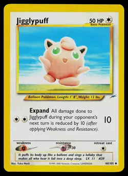 Pokemon Card - Jigglypuff Neo Destiny 44/105 Uncommon - Image 1