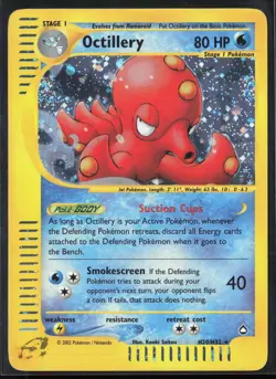 Octillery H20/H32 Aquapolis 2002 DOUBLE SWIRL Holo Vintage E-Series Pokemon Card - Image 1