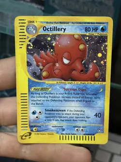 Octillery H20/H32 Aquapolis 2002 DOUBLE SWIRL Holo Vintage E-Series Pokemon Card - Image 3
