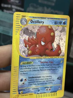 Octillery H20/H32 Aquapolis 2002 DOUBLE SWIRL Holo Vintage E-Series Pokemon Card - Image 5