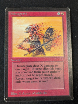 Disintegrate - Beta - Common - LP - MTG - Magic the Gathering - Red - Sorcery - Image 1