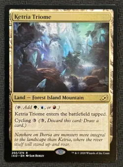 Ketria Triome 250/274 R EN Tri-land Ikoria: Lair of Behemoths MtG Regular NM - Image 1