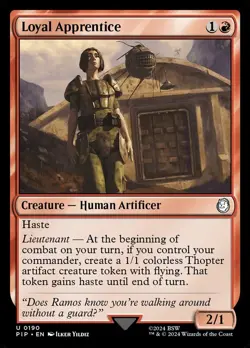 Loyal Apprentice - #190 +1x Thopter Token - Fallout - CUC NM MTG - Image 1