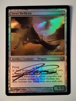 Magic The Gathering - 1x Signed Foil Steel Hellkite (mtg) Promo Scars - Image 1