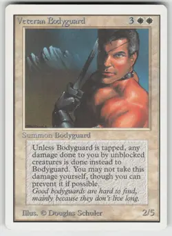 Veteran Bodyguard Unlimited Edition Rare MAGIC: THE GATHERING - Image 1