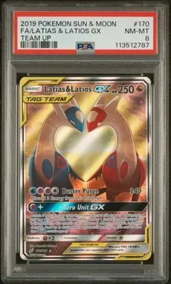 PSA 8 Latias & Latios GX - 170/181 - Team Up - Pokemon - Read Description - Image 1